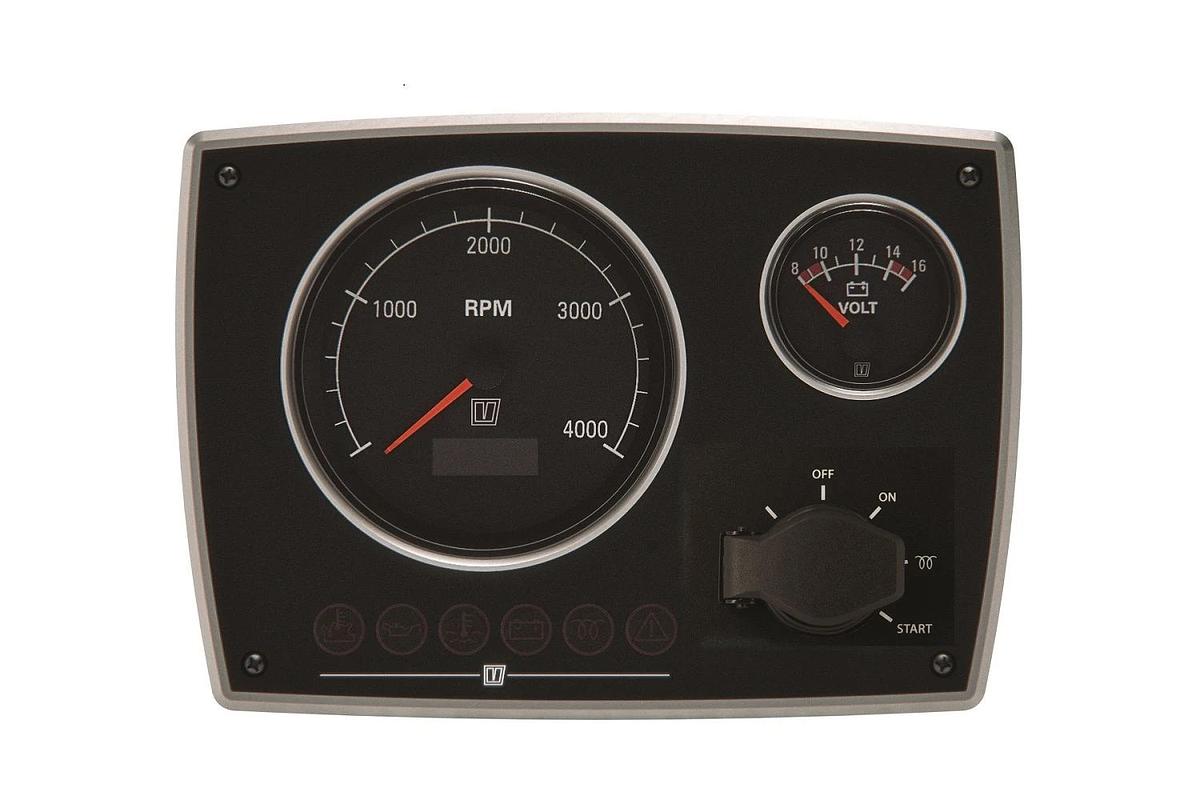 Stylish aluminium engine panel, 12V, (0-5,000rpm)
