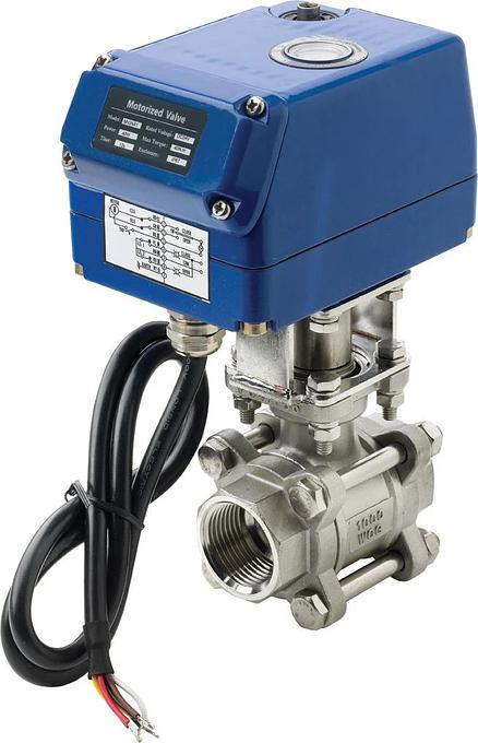VETUS motorized ball valve, 1 1/4" internal thread, 12V