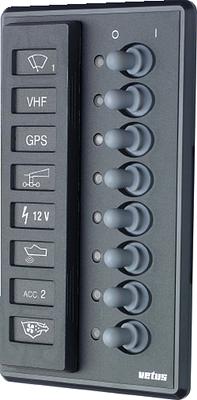 VETUS switch panel type P8F for 8 blade or automatic fuses, 12/24V thumbnail 1