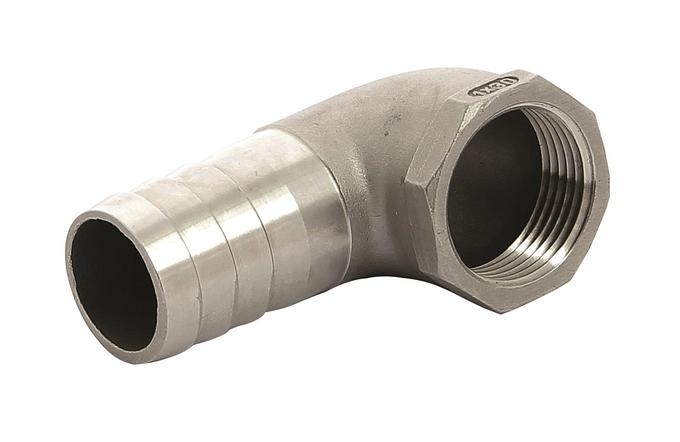 Hose connector 90⁰, stainless steel, female G1/2'', hose 19 mm