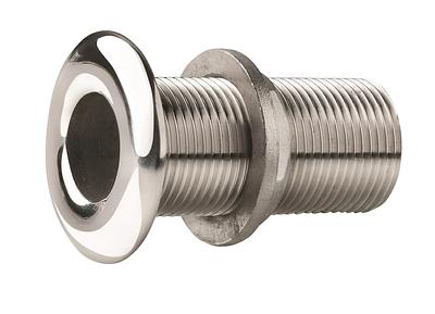 Thru-hull, stainless steel, rounded flange, polished finish, G3/8'' thumbnail 1