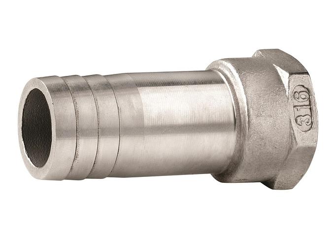 Hose connector, stainless steel, female thread, G3/4'', hose Ø 20 mm